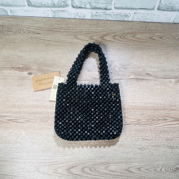 Collection Eighteen 18 Black Beaded Purse - Picture 3 of 5